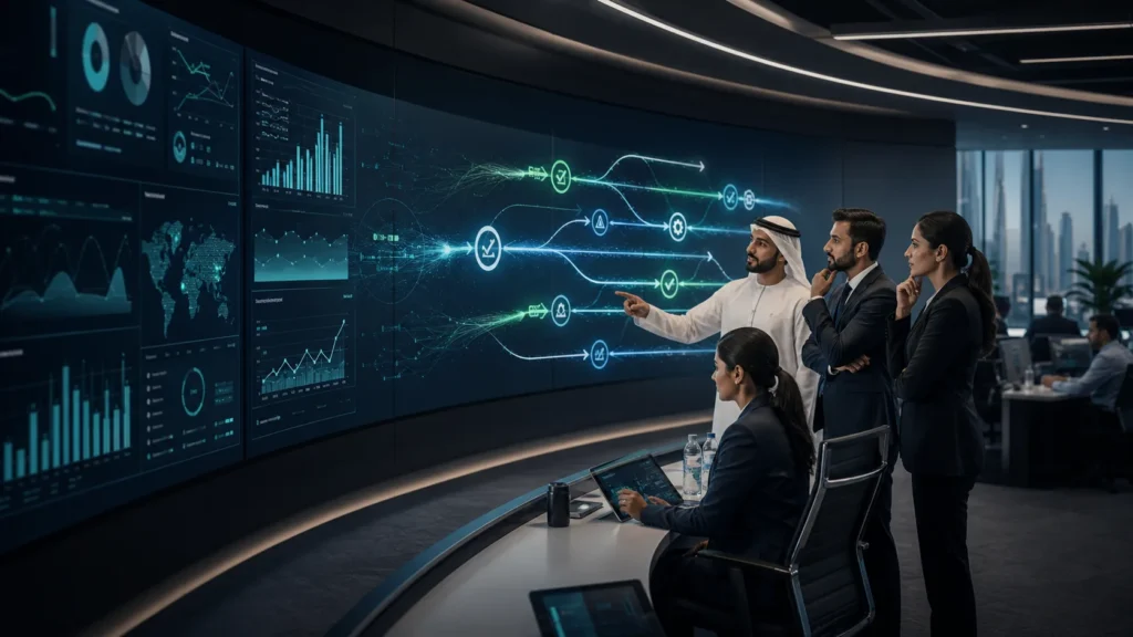 Operations leaders reviewing workflow automation moving beyond static dashboards.